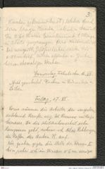Seite 5, Tagebuch "Willendorf | Grabung 1927" (NHMW-PRAE-BBB-37)